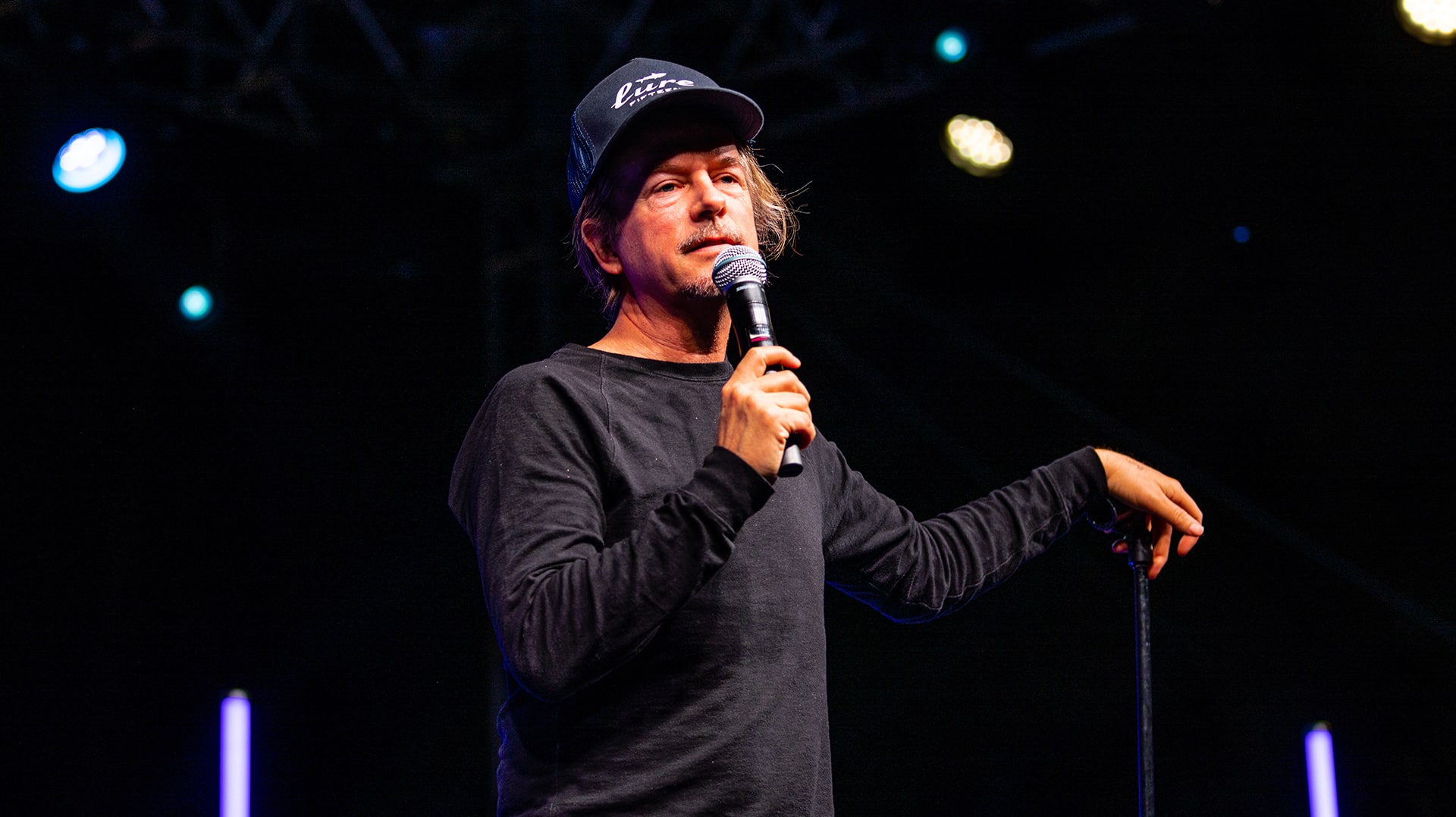 David Spade comedian performs at a private event