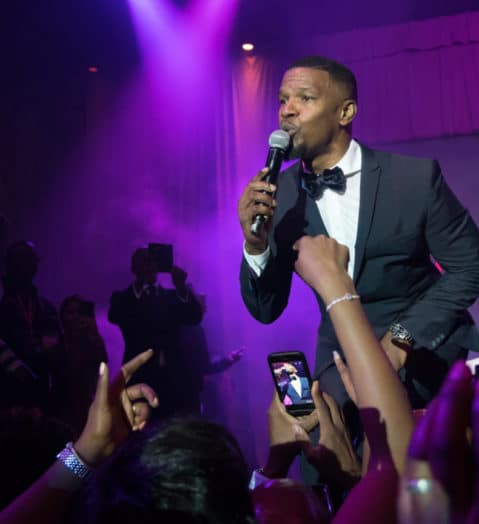 Jamie Foxx performing at private event