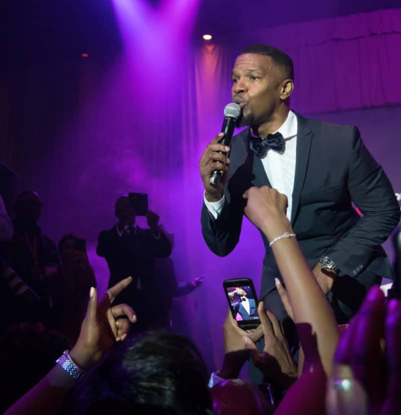 Jamie Foxx performing at private event