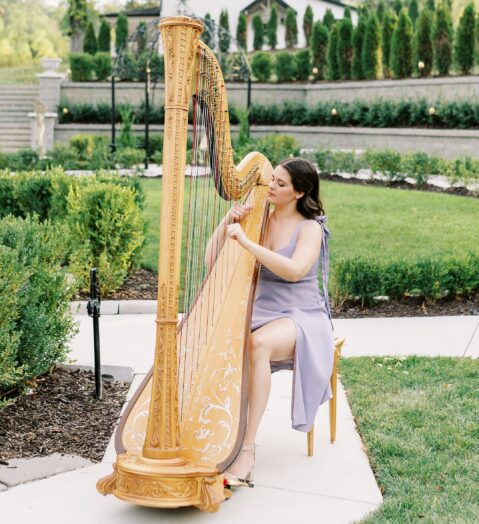 Woman playing the Harp