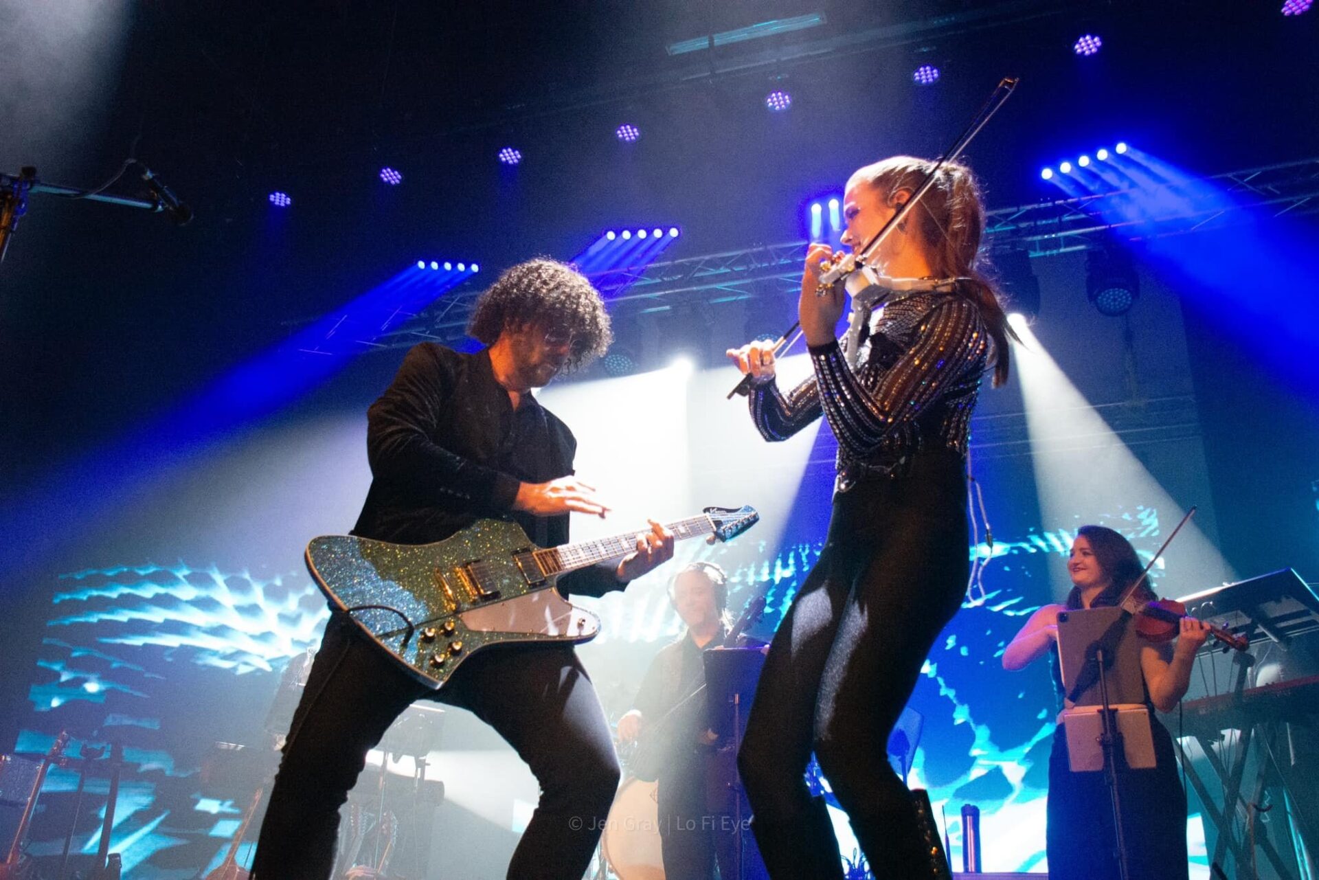 Mr. Blue Sky, a 10-piece ELO tribute band with live strings, on stage in St. Louis